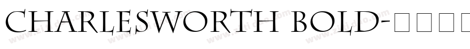 Charlesworth Bold字体转换